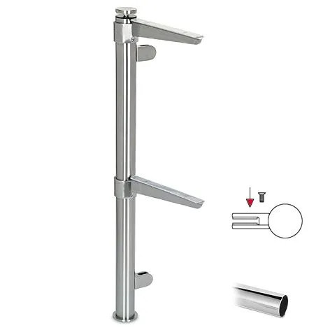Hustenschutz Pfosten 20-112-25 rechts - Rohr  25.4 mm - Chrom Design