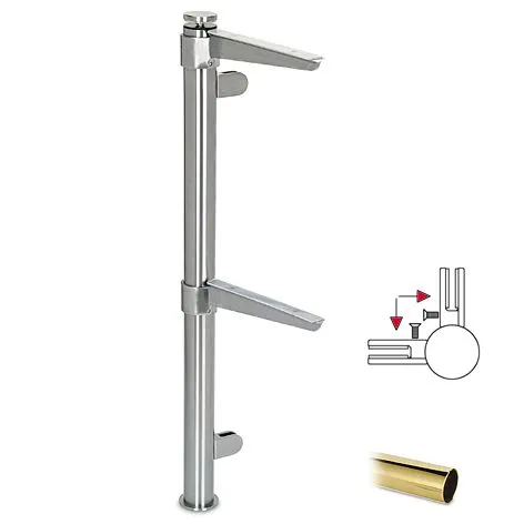 Hustenschutz Pfosten 20-112-38 -90 - Rohr  38.1 mm - Messing Design