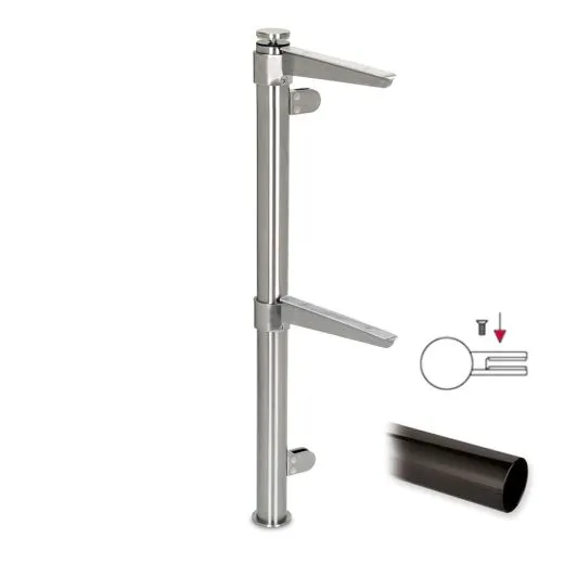 Hustenschutz Pfosten 20-112-38 links - Rohr  38.1 mm - Anthrazit Design