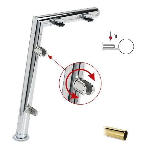 Hustenschutz Pfosten 20-121-25 rechts - Rohr  25.4 mm - Messing Design