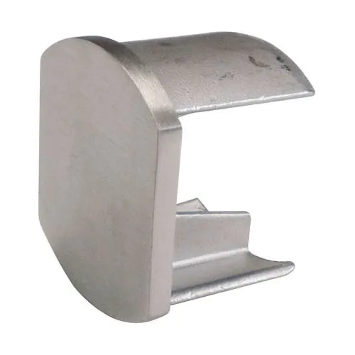 Edelstahl Endkappe fr Doppelnutrohr  48,3 mm