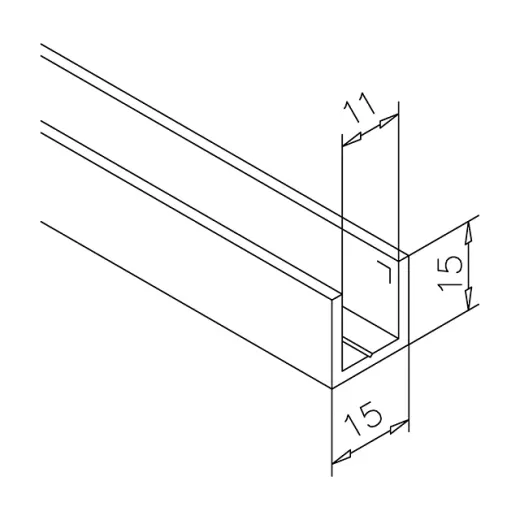 Aluminium U-Profil 15x15x15 mm fr vielseitige Anwendungen im Innen- und Auenbereich. Leicht, stabil und korrosionsbestndig. Erhltlich in verschiedenen Lngen und Farboberflchen fr individuelle Gestaltung und passgenaue Montage.