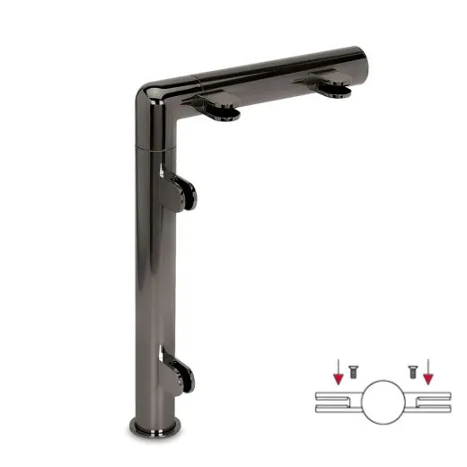 Hustenschutz Pfosten 20-130-38 mitte - Rohr  38.1 mm - Anthrazit Design