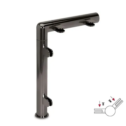 Hustenschutz Pfosten 20-130-38 - 45 - Rohr  38.1 mm - Anthrazit Design