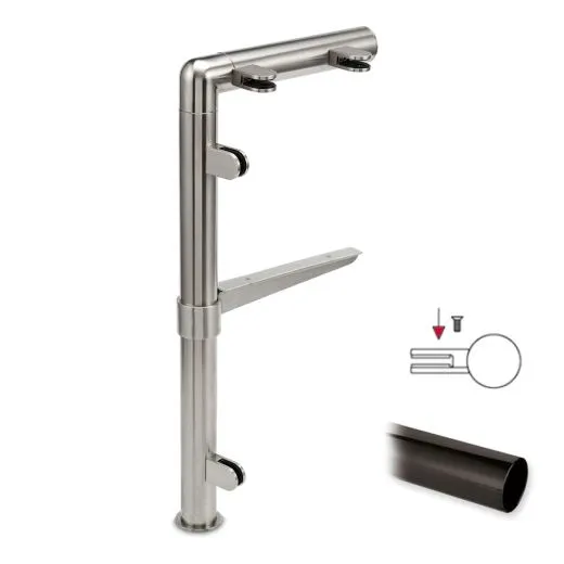 Hustenschutz Pfosten 20-131-38 rechts - Rohr  38.1 mm - Anthrazit Design