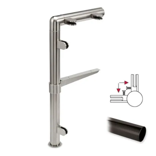 Hustenschutz Pfosten 20-131-38 - 90 - Rohr  38.1 mm - Anthrazit Design
