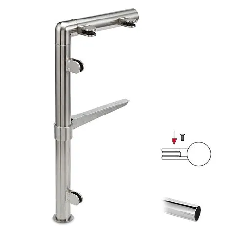 Hustenschutz Pfosten 20-131-25 rechts - Rohr  25.4 mm - Chrom Design