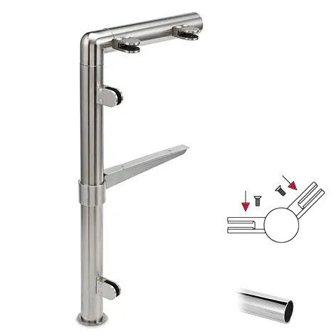 Hustenschutz Pfosten 20-131-25 -45 - Rohr  25.4 mm - Chrom Design