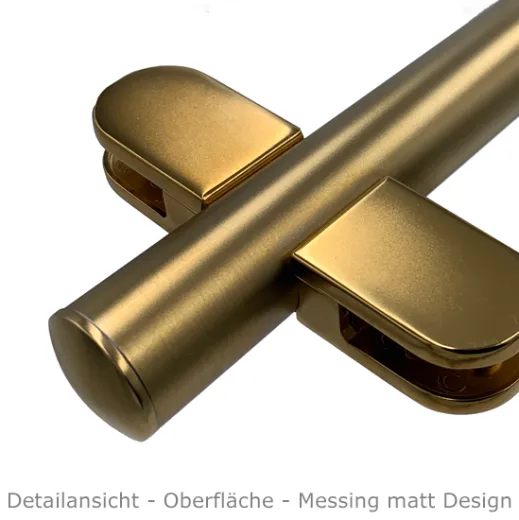 Hustenschutz Pfosten 20-140-25 mitte - Rohr � 25.4 mm - Messing matt Optik