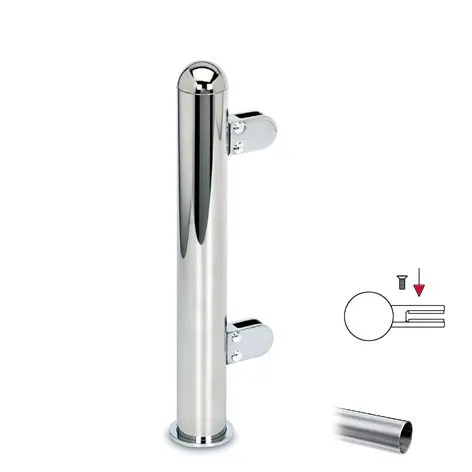 Hustenschutz Pfosten 20-160-25 links - Rohr  25.4 mm - Edelstahl Design