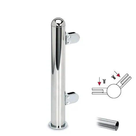 Hustenschutz Pfosten 20-160-25 -45 - Rohr  25.4 mm - Edelstahl Design