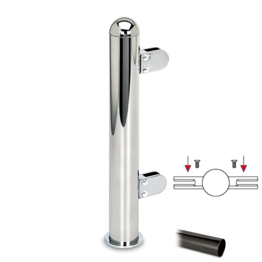 Hustenschutz Pfosten 20-160-38 mitte - Rohr  38.1 mm - Anthrazit Design