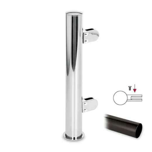 Hustenschutz Pfosten 20-151-38 links - Rohr  38.1 mm - Anthrazit Design