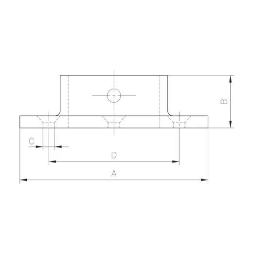 Edelstahl Rohr 42,4 mm Boden- und Wandflansch