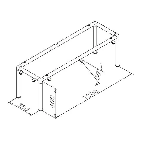 Hustenschutz Gestell 20-040-38 - Rohr 38,1mm - Edelstahl Design