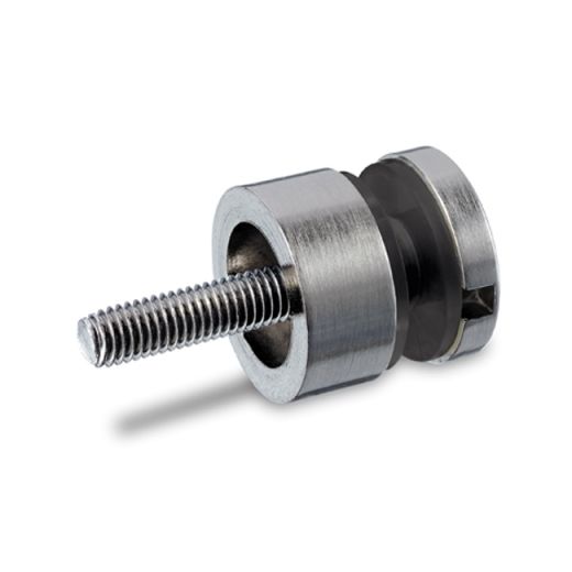 Edelstahl matt Flansch für Vierkantrohr 40x20 mm