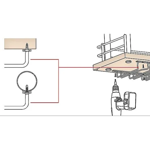 Messing Design matt - Glserhalter 450 mm - 5 fach
