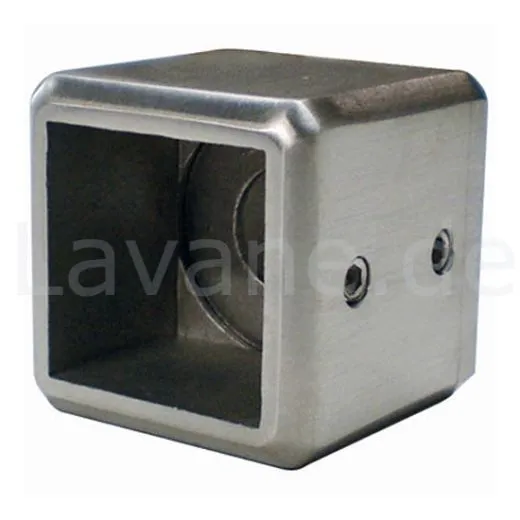 Edelstahl Adapter - Wandhalter fr Vierkant 40x40