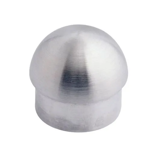 Edelstahl Endkappe halbrund fr Edelstahlrohr 42,4 mm