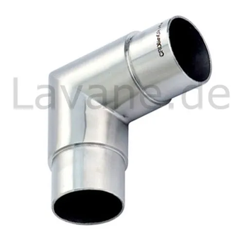 Edelstahl Rohrverbinder 90 fr Edelstahlrohr 33,7 mm