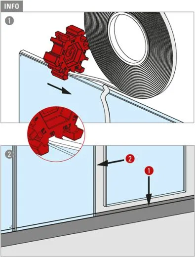 Applikator fr Verbindungsklebeband