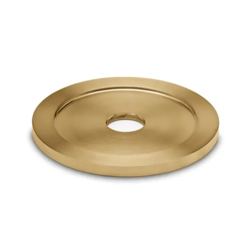 Messing matt Design Rohr 38,1 mm Rosette mit Bohrung 10mm