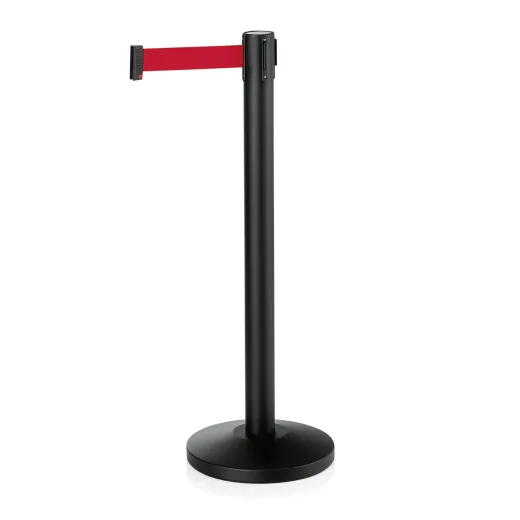 Abgrenzungsstnder schwarz - ECO-L Gurtband ROT 2m