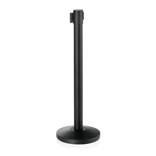 Abgrenzungsst�nder schwarz - ECO-L Gurtband SCHWARZ 2m