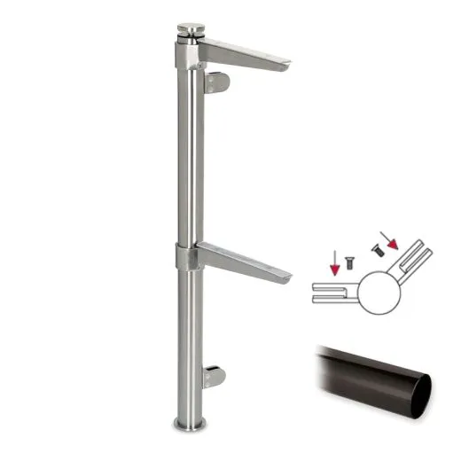 Hustenschutz Pfosten 20-112-25 - 45 - Rohr  25.4 mm - Anthrazit Design