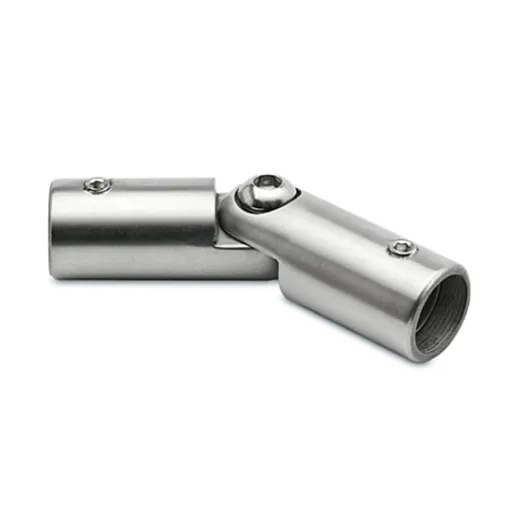 Edelstahl Design Rohrverbinder variabel fr Rohr  19 mm