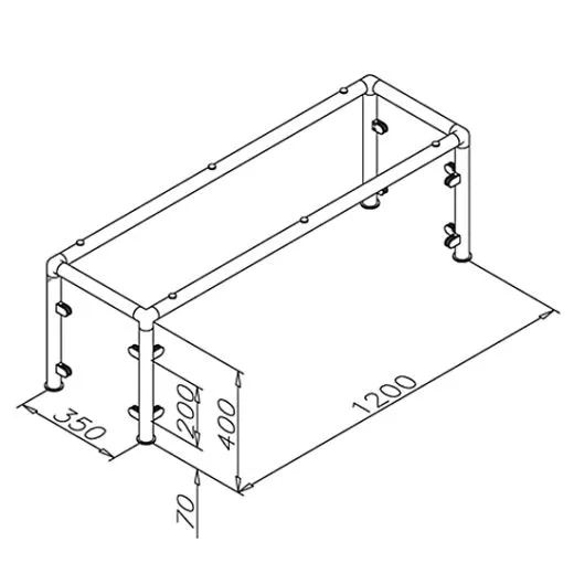Hustenschutz Gestell 20-010-25 Rohr �38.1mm Anthrazit matt Design