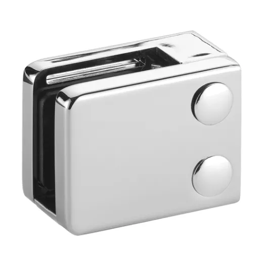 Chrom Design Glasklemme 42 - Flachmontage - Glas 6-12.76mm