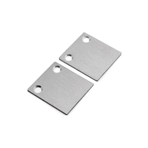 Endkappen Serie 41 - 1 Paar Edelstahl-Design Glas 15 mm
