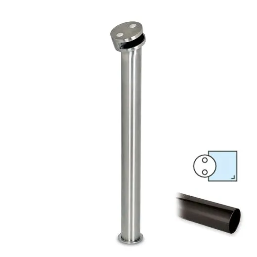 Hustenschutz Pfosten 20-190-38 links - Rohr  38.1 mm - Anthrazit Design