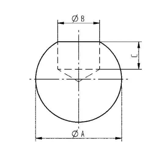Edelstahl Abschlusskugel 20 mm f�r Edelstahlstab 10 mm