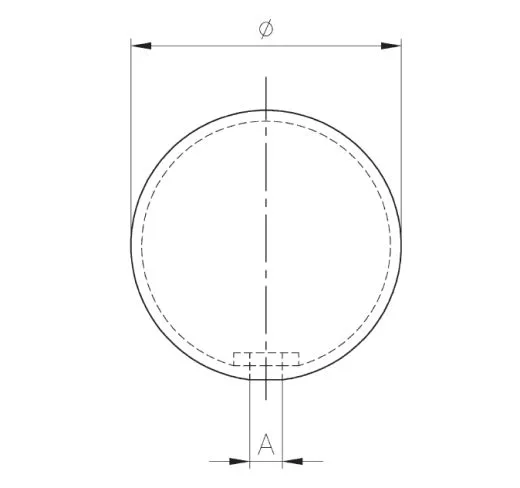 Edelstahl matt Hohlkugel Zierkugel Durchmeser 150 mm