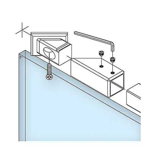 Anthrazit Design Vierkant 20x20 mm Wandflansch 45�