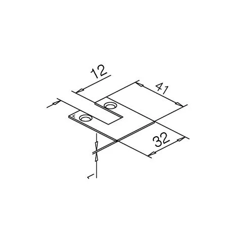 Endkappen Serie 41 - 1 Paar silber eloxiert Glas 12 - 12.76 mm