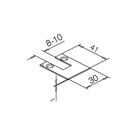 Endkappen Serie 41 - 1 Paar Edelstahleffekt Glas 10 -10,76 mm