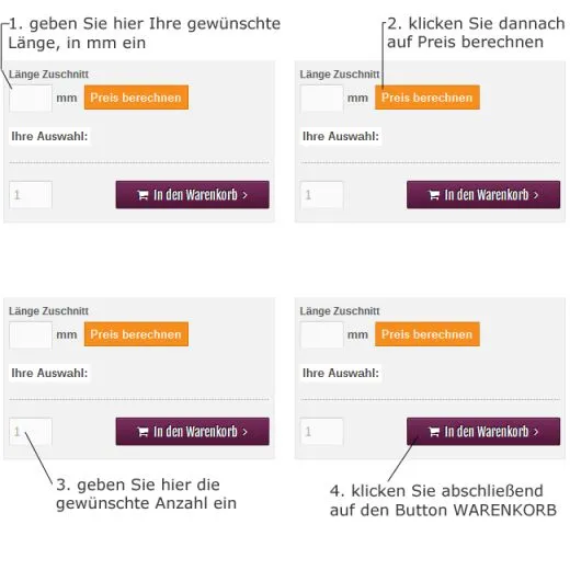 Edelstahl Nutrohr vierkant 20x20 - Zuschnitt nach Wunsch