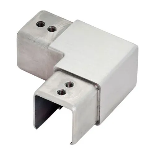 Nutrohr 25x25 mm Eckbogen 90 horizontal Edelstahl
