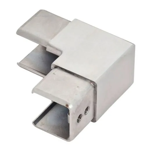 Nutrohr 40x40 mm Eckbogen 90 vertikal Edelstahl