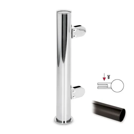 Hustenschutz Pfosten 20-151-25 rechts - Rohr  25.4 mm - Anthrazit Design