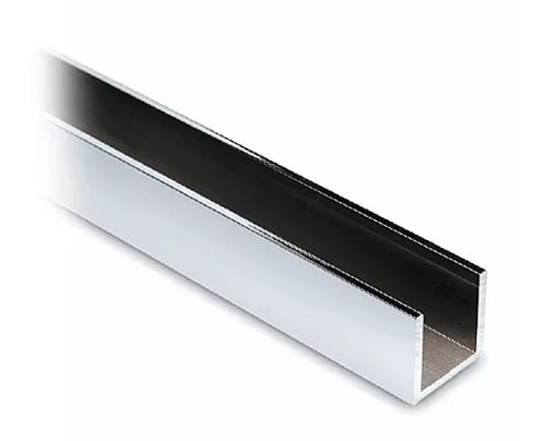 Alu U-Profil 20x20x20mm Chrom Design - Zuschnitt