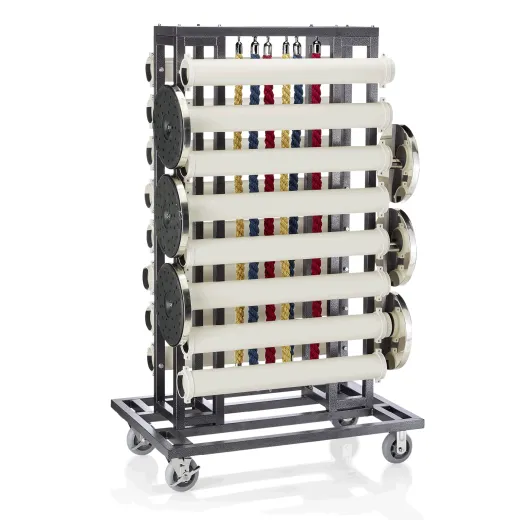 Transportwagen fr 16 Pfosten 100mm und 20 Taue