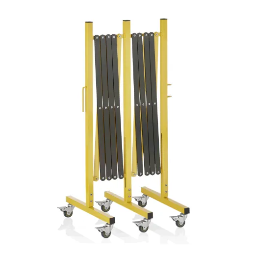 Absperr Scherengitter - Aluminium - Gelb Schwarz