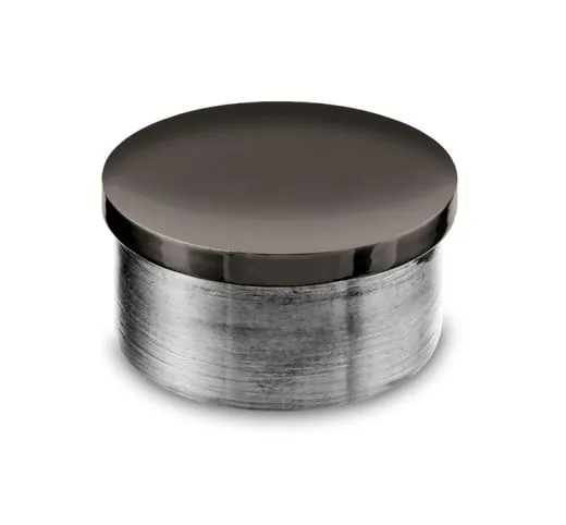 Anthrazit Design Endkappe flach fr Rohr 25.4 mm