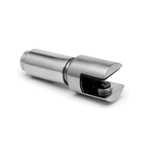 Edelstahl Design Einsteckhalter gerade Rohr  19 mm
