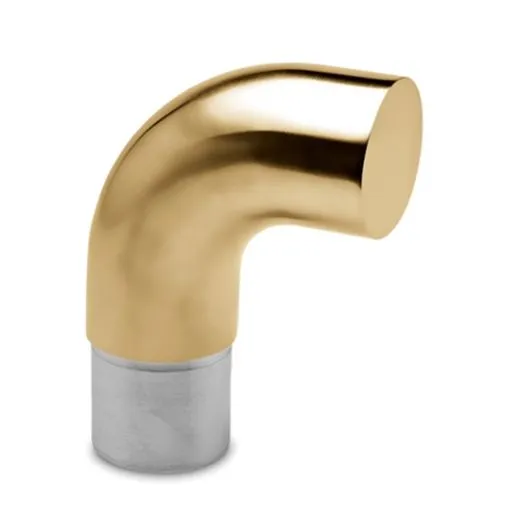 Messing matt Design Endbogen fr Rohr 38.1mm