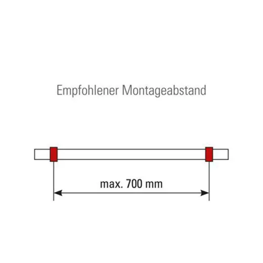 Edelstahl Design Fusslaufsttze Rohr 25,4 mm 20-2140